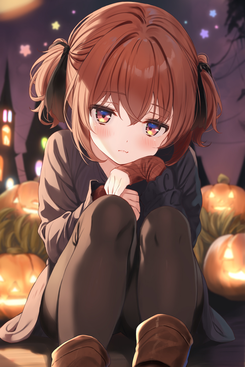 This is a pixiv picture whose title is ちょこっとハロウィン2024.