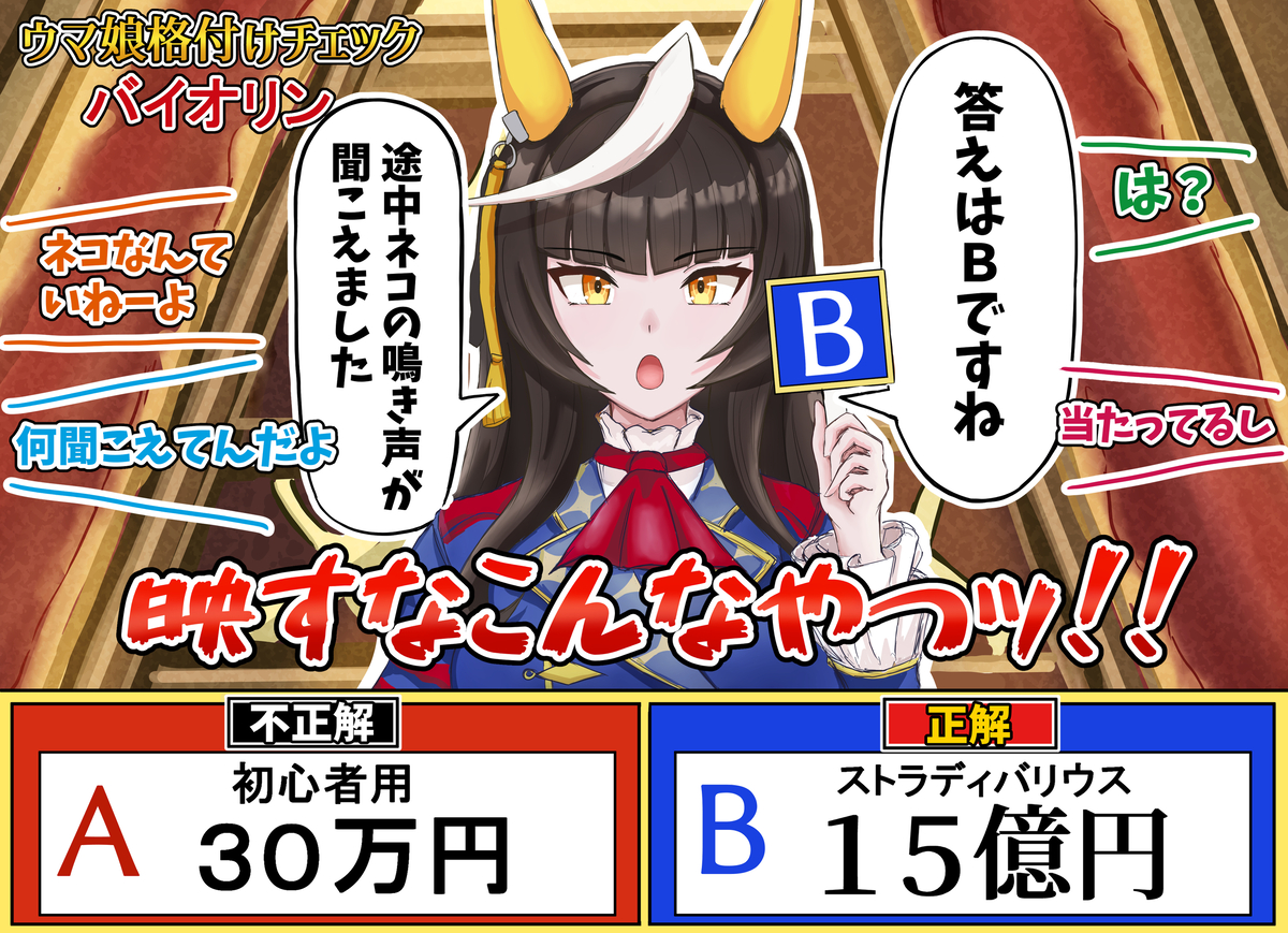 This is a pixiv picture whose title is ウマ娘格付けチェック.