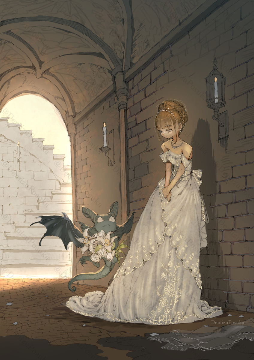 This is a pixiv picture whose title is 地底の国のお嬢さん.