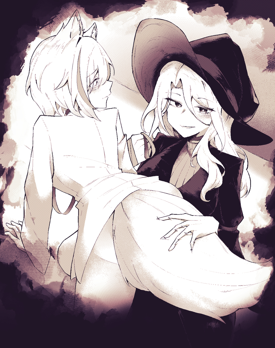 This is a pixiv picture whose title is 遅めのハロウィン (Happy late Halloween).