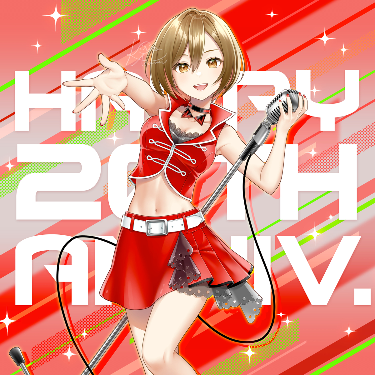 This is a pixiv picture whose title is Happy 20th Anniversary.