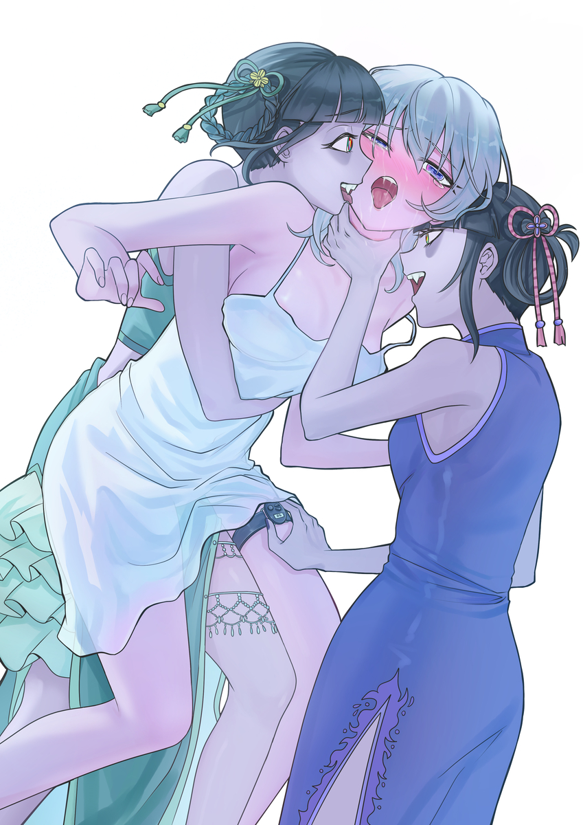 This is a pixiv picture whose title is 窒息的愛.