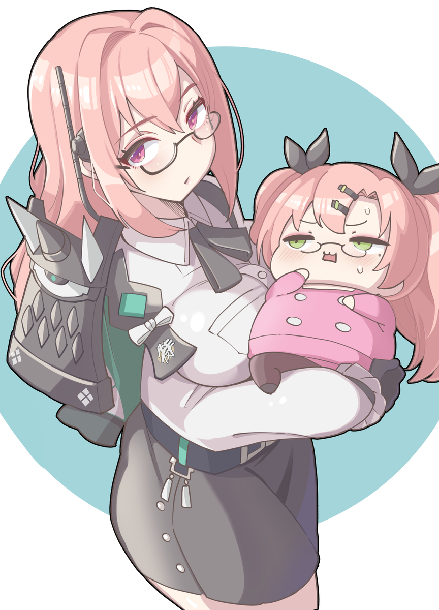 This is a pixiv picture whose title is 【ゼンゼロ】ピンクメガネの座が危ないニコちゃん.