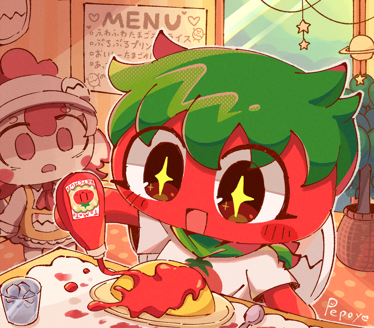 This is a pixiv picture whose title is ketchup.