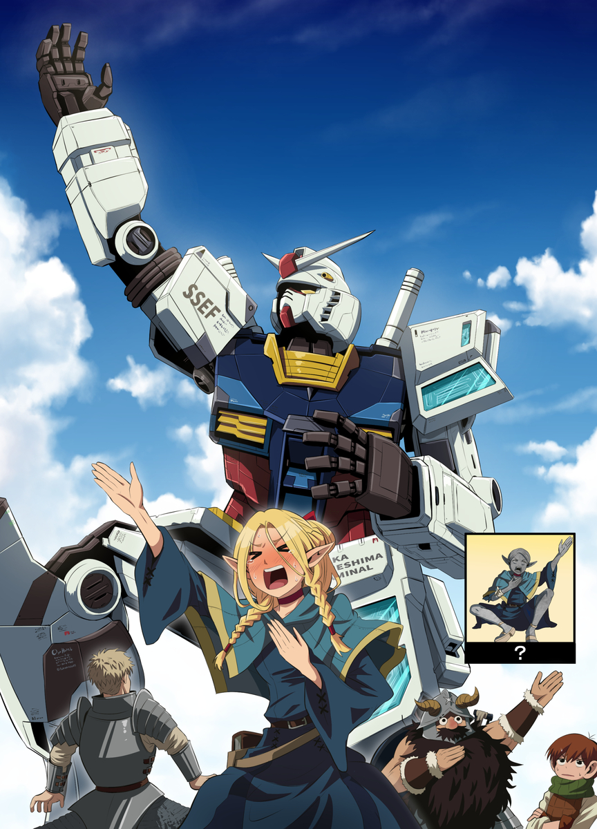 This is a pixiv picture whose title is ガンダムパビリオンに感じる謎の既視感.