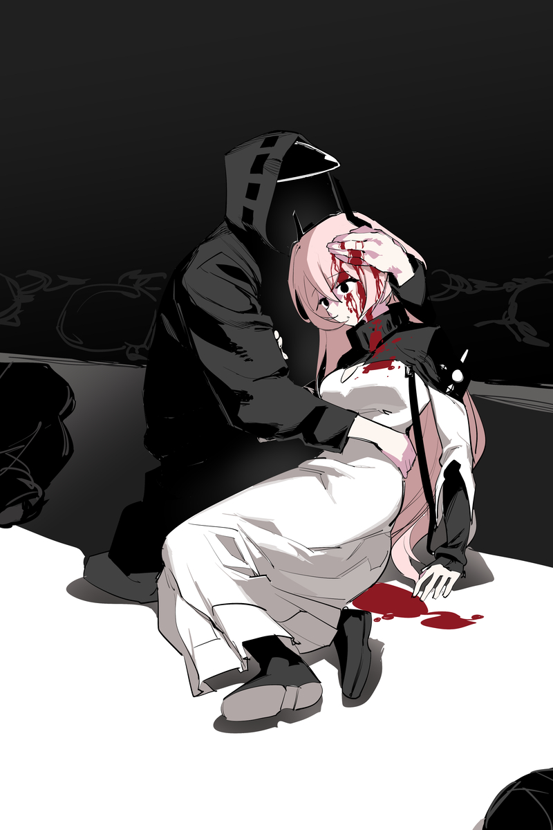 This is a pixiv picture whose title is 殺ってしまった.