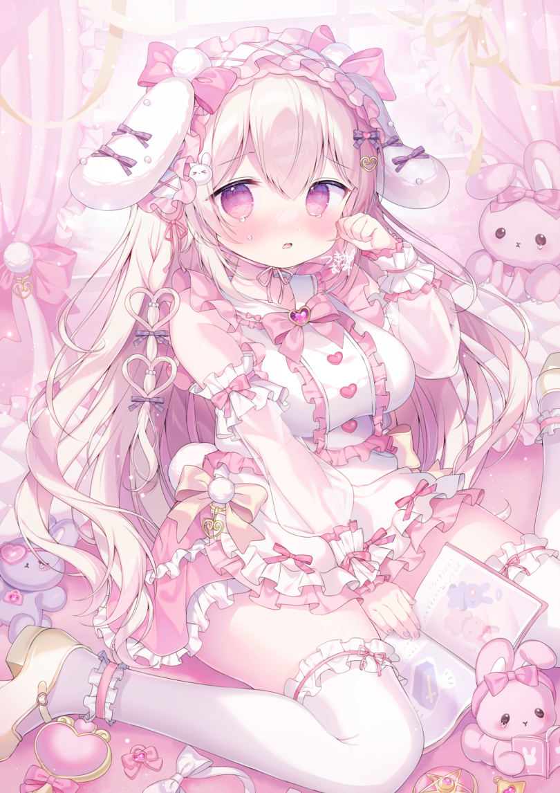 This is a pixiv picture whose title is 泣き虫うさちゃん🐰💧.
