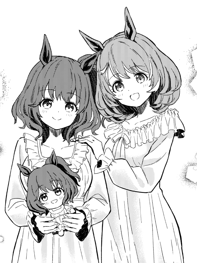 This is a pixiv picture whose title is フーちゃんとマーちゃんのネグリジェ①.