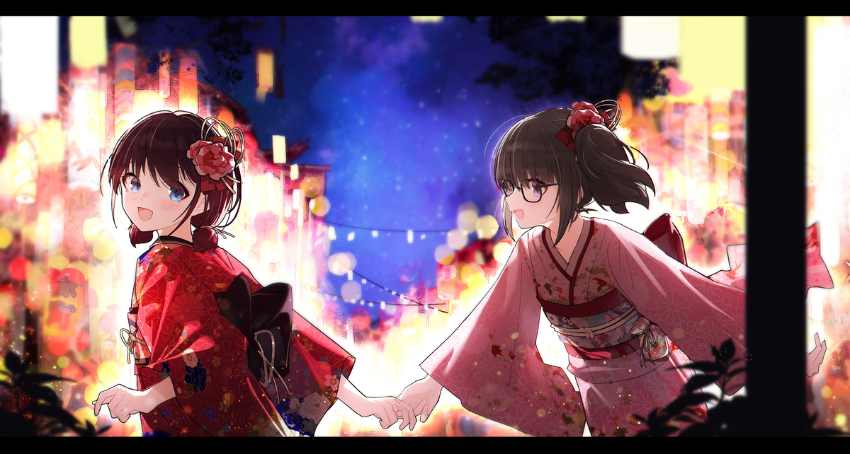 This is a pixiv picture whose title is 一起逛祭典😭 😭 😭.