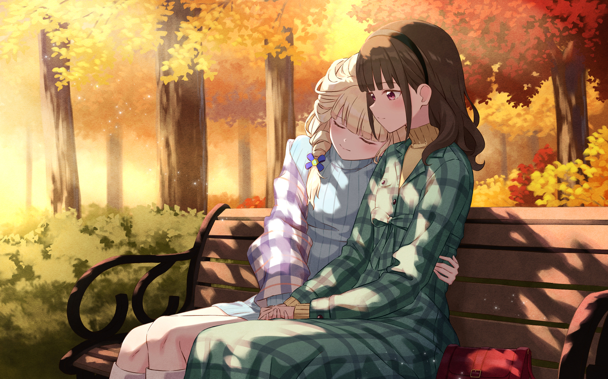 This is a pixiv picture whose title is ユキまゆと秋.