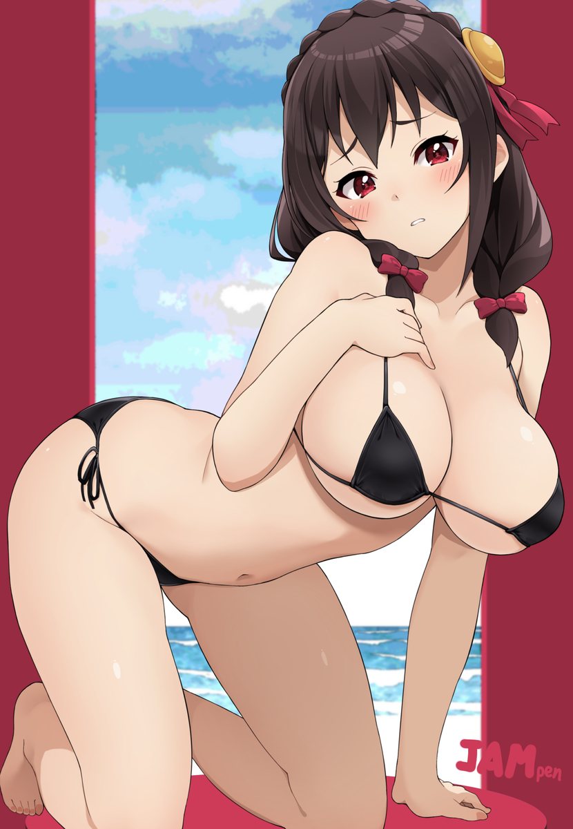 This is a pixiv picture whose title is 水着ゆんゆん.