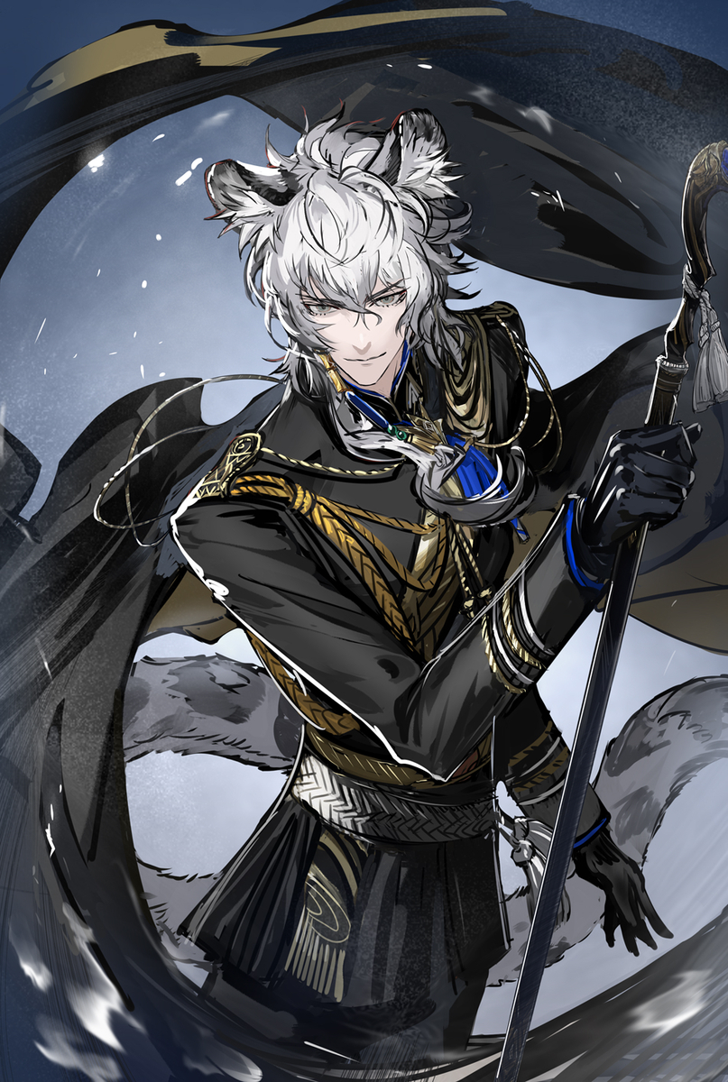 This is a pixiv picture whose title is シルバーアッシュ.