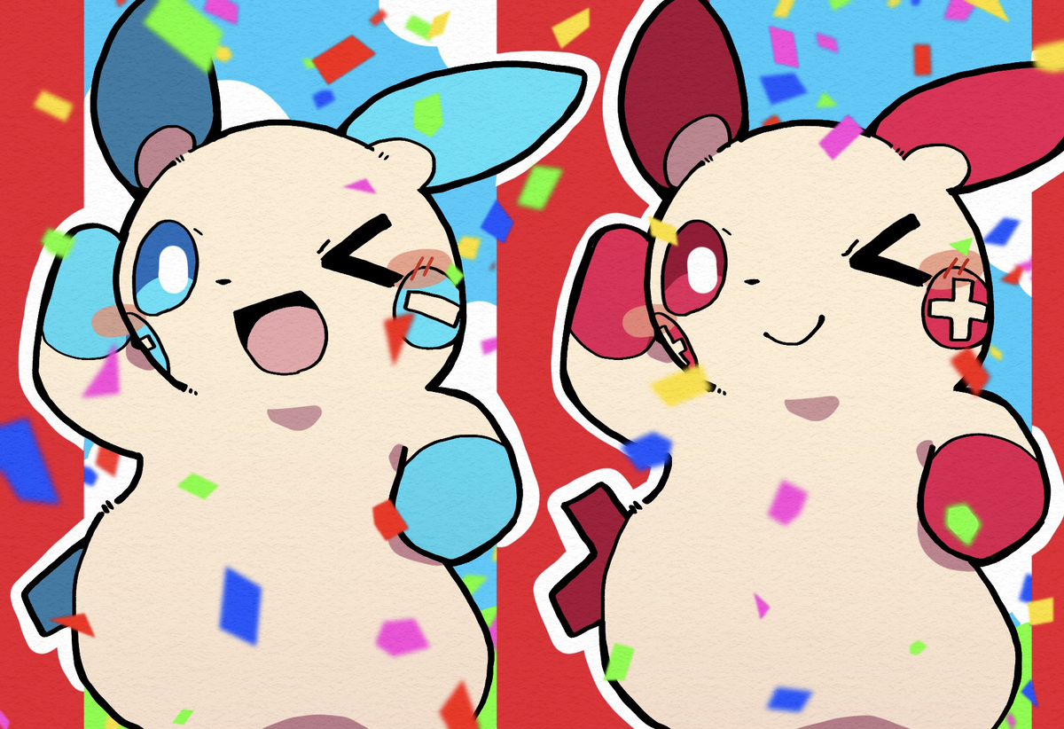 This is a pixiv picture whose title is ➕➖.