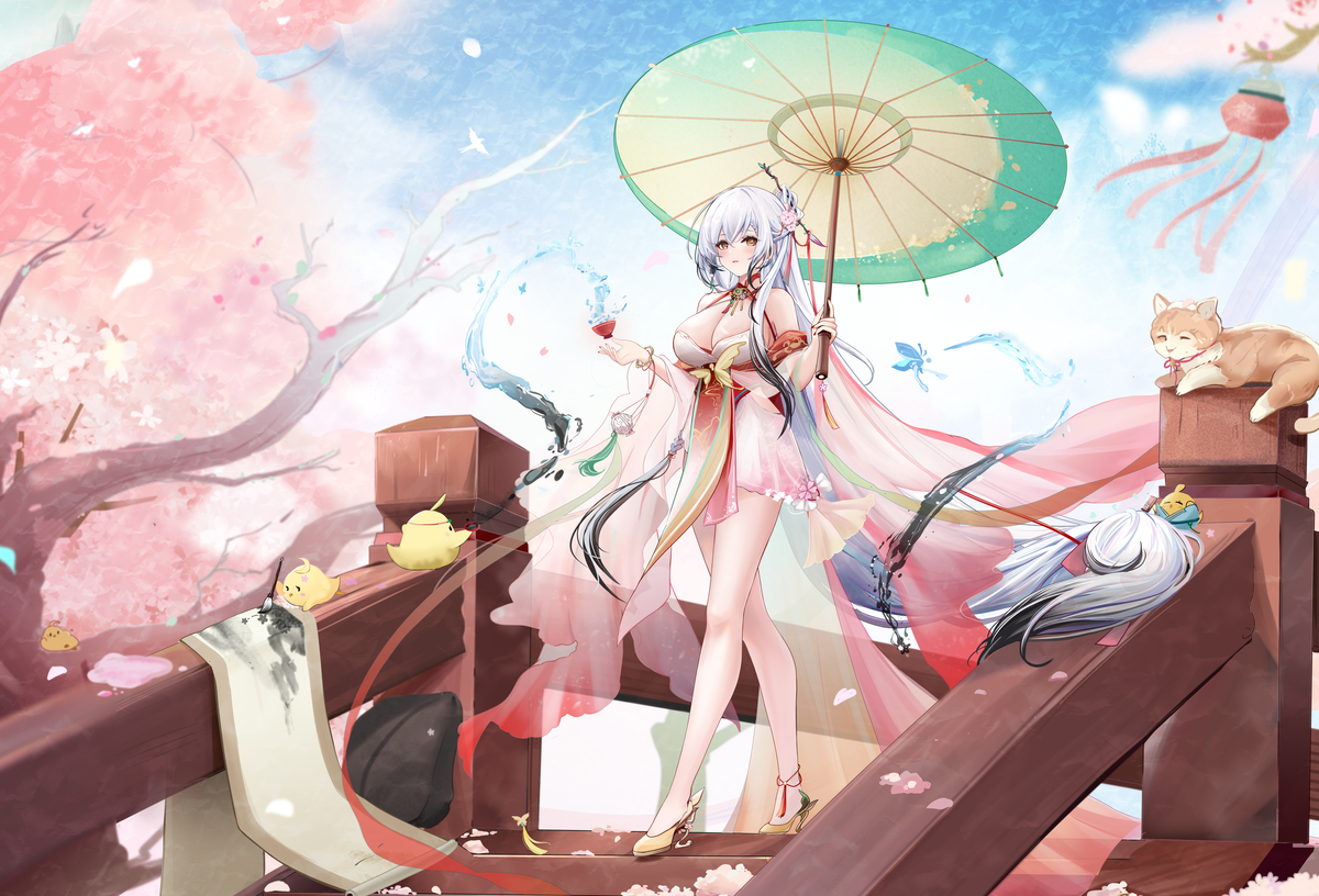 This is a pixiv picture whose title is 桃花仙 海天.