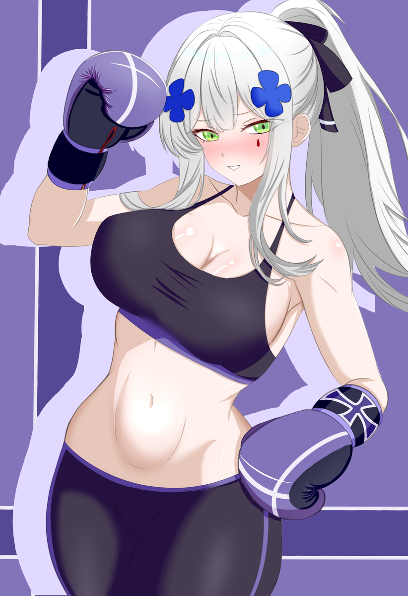 This is a pixiv picture whose title is HK416.