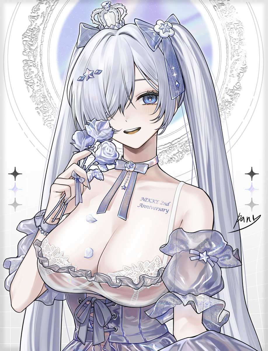 This is a pixiv picture whose title is 🤍💙.