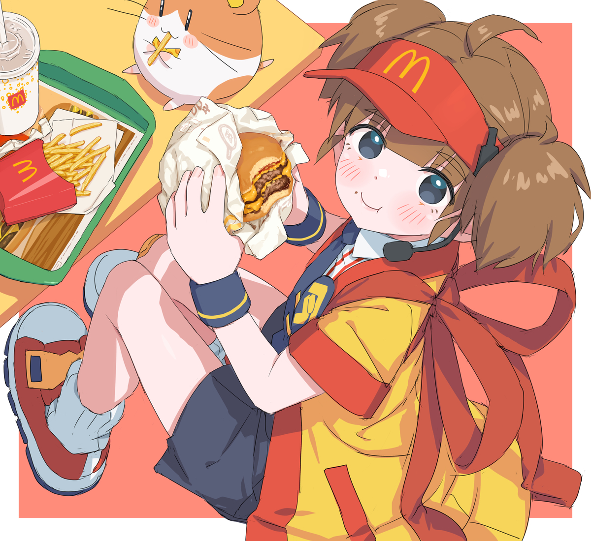 This is a pixiv picture whose title is 🍔🍟.