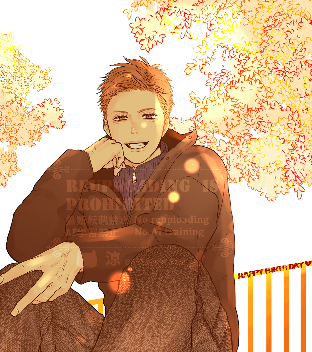This is a pixiv picture whose title is 【鮫恋】尾田っちハッピーバースデー2024.