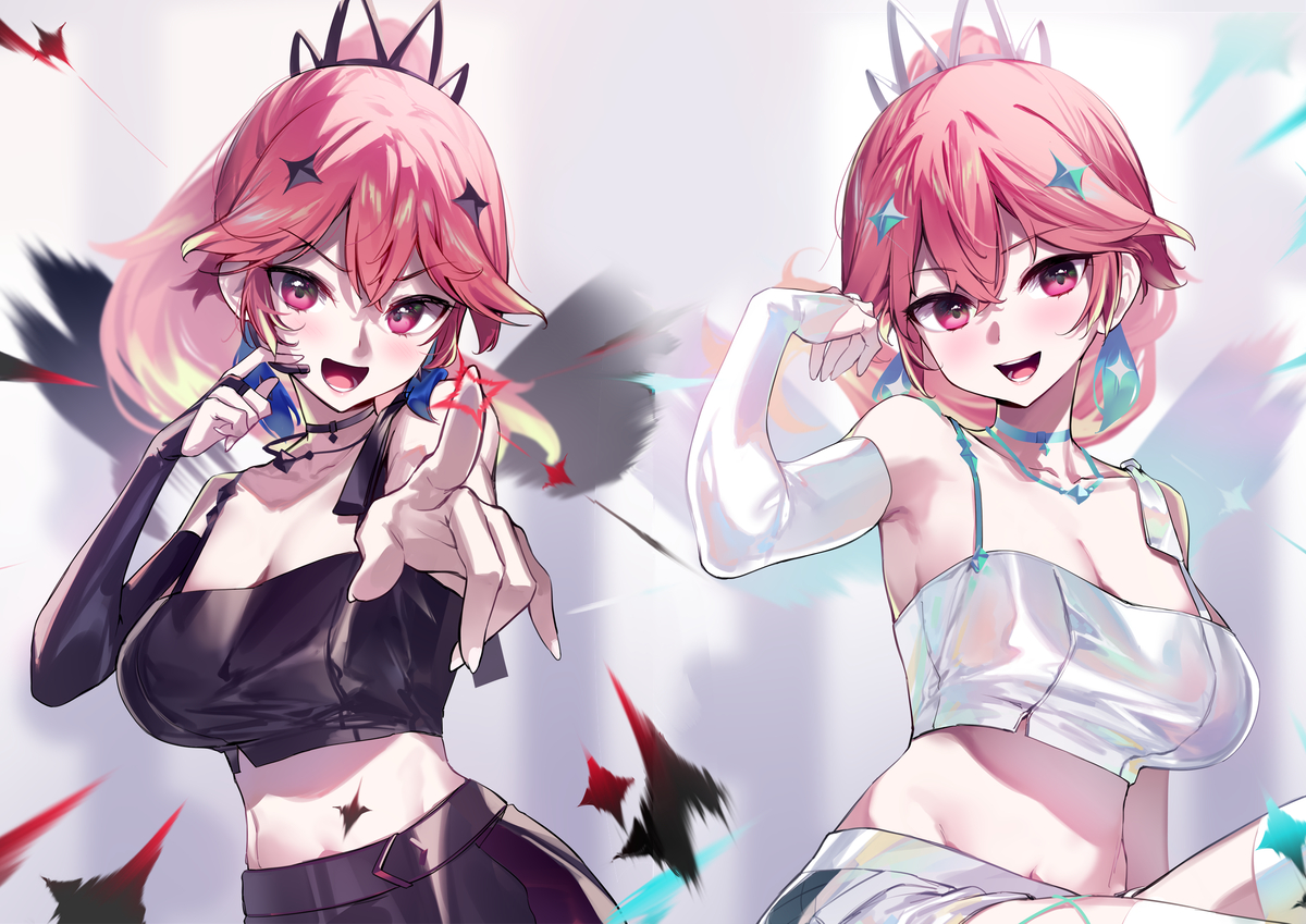 This is a pixiv picture whose title is Angels & Demons.