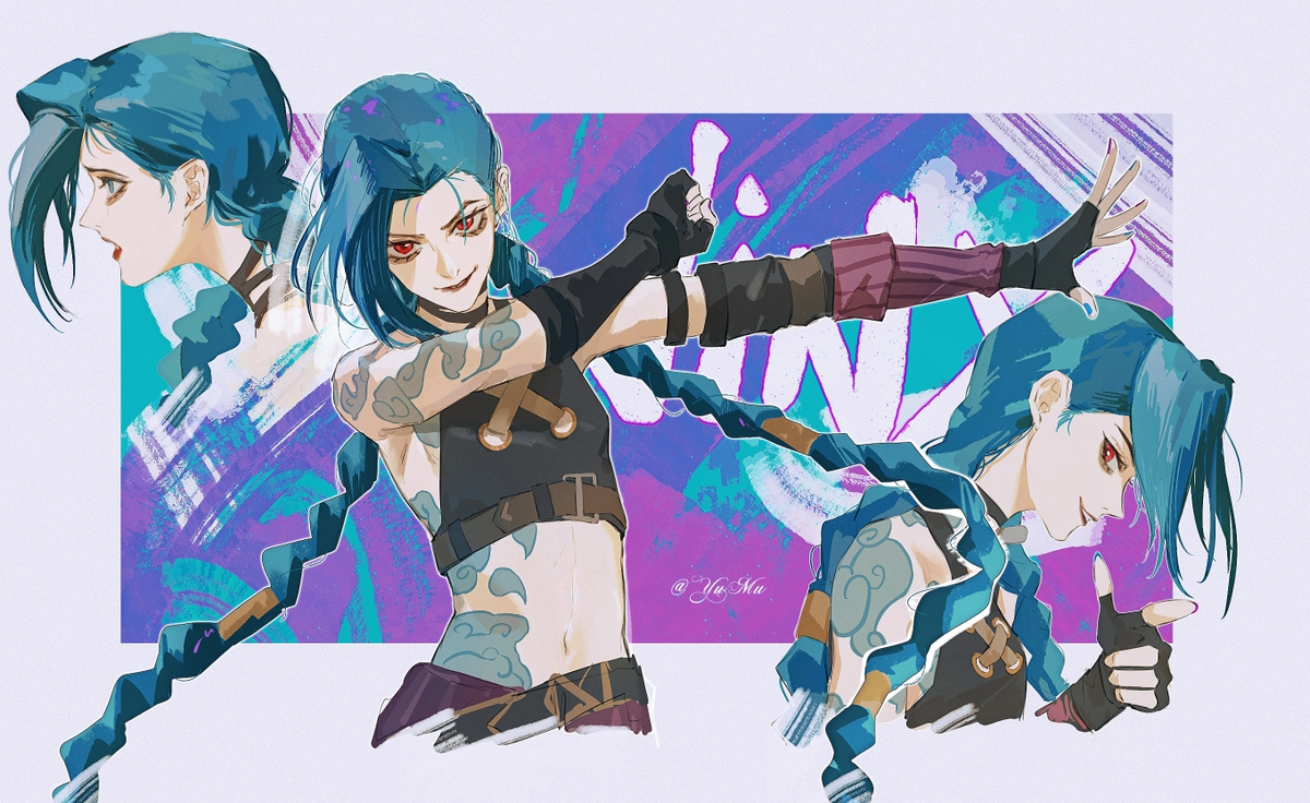 This is a pixiv picture whose title is Jinx💙.