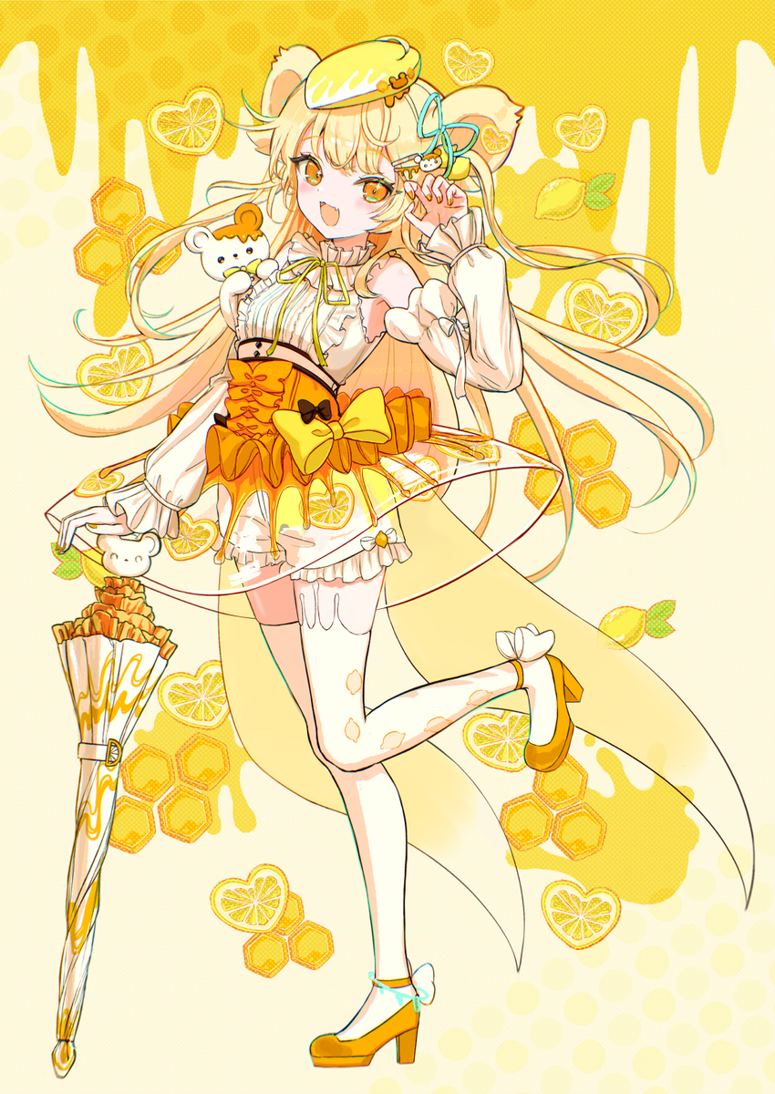 This is a pixiv picture whose title is Honey lemon bear🍯🍋🐻‍❄️.