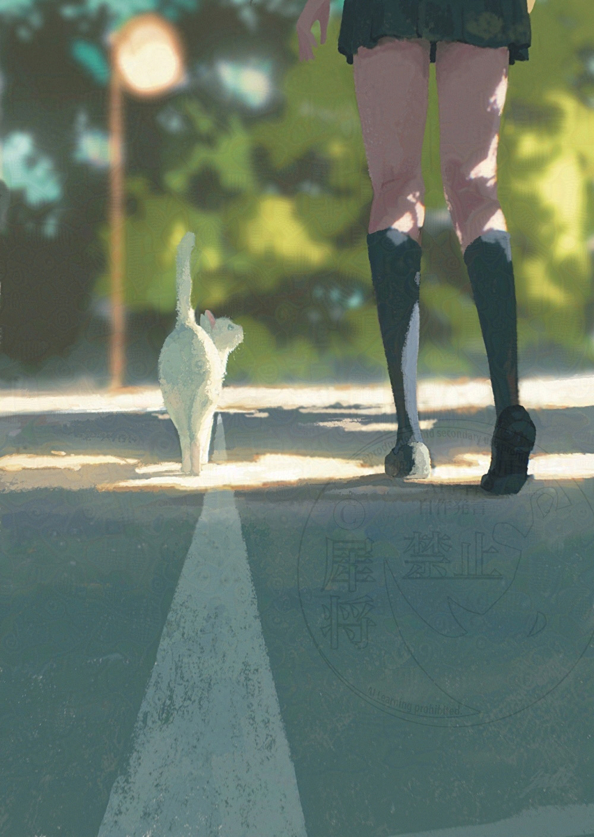 This is a pixiv picture whose title is 近所の猫.