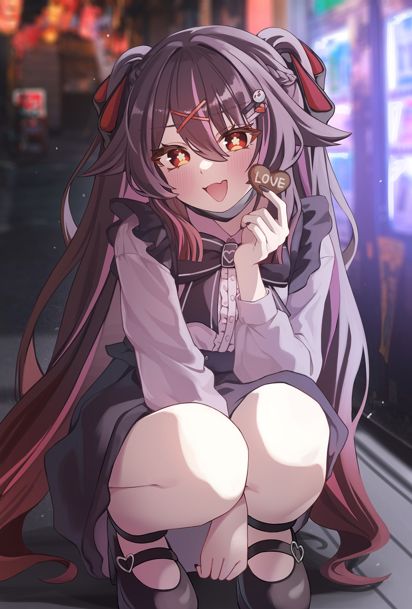 This is a pixiv picture whose title is 地雷系胡桃.