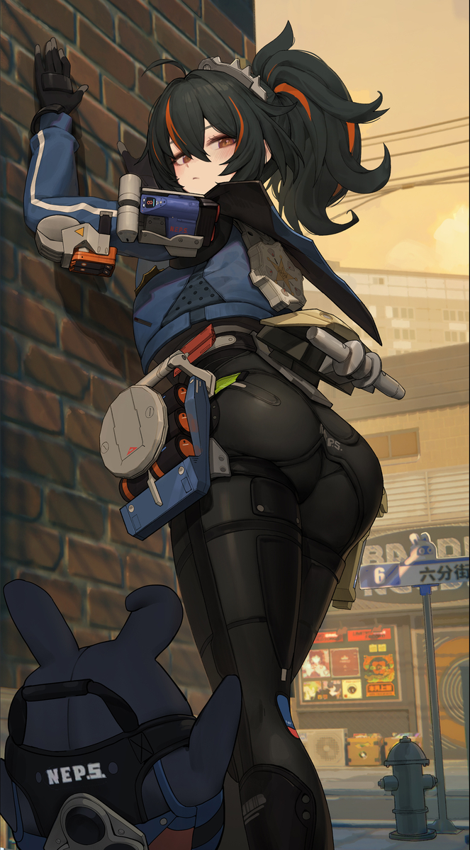 This is a pixiv picture whose title is 裏通り.