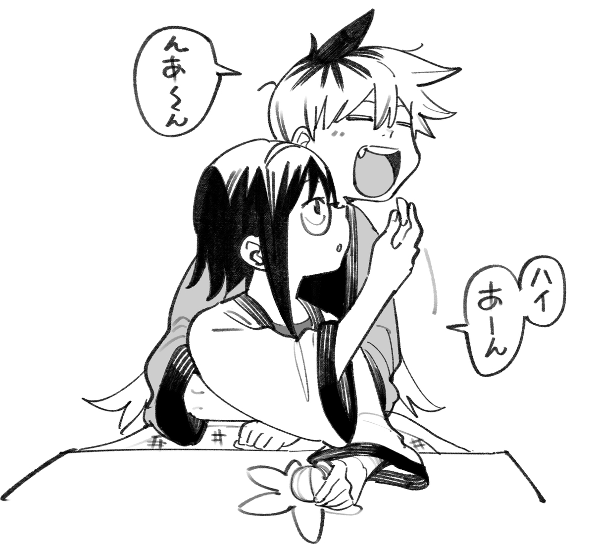 This is a pixiv picture whose title is 管理人さん と 大家さん その２.