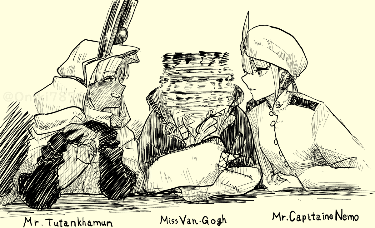 This is a pixiv picture whose title is ツタンちゃん・ネモ「ゴッホ…」.