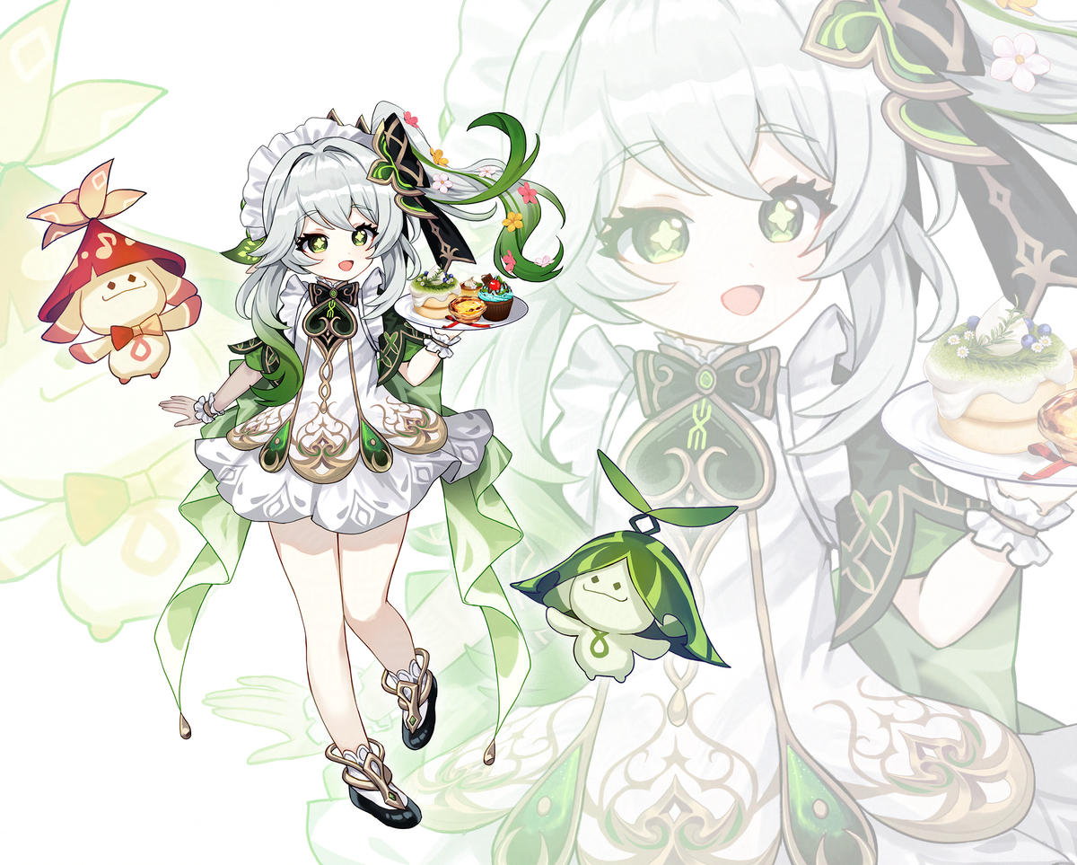 This is a pixiv picture whose title is メイドナヒーダ🌿.