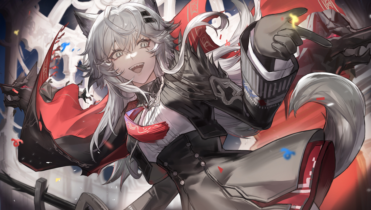 This is a pixiv picture whose title is 🐺.