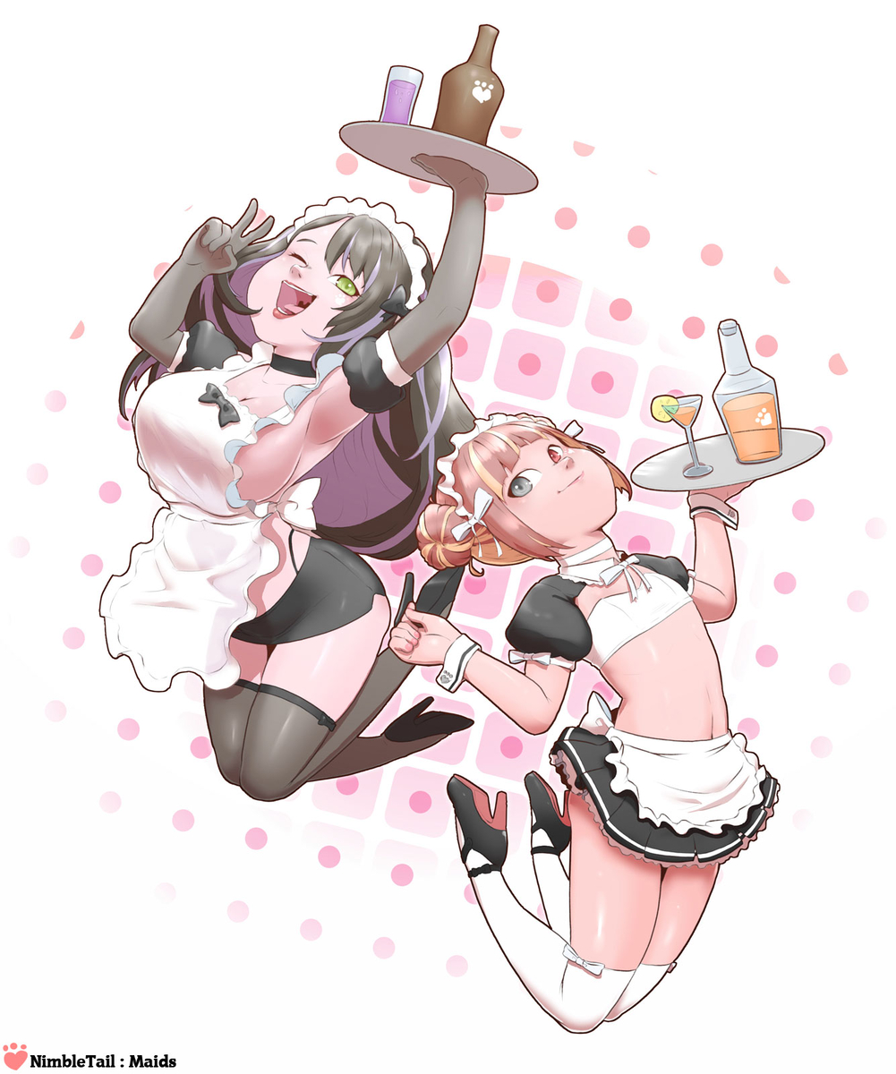 This is a pixiv picture whose title is Maids.