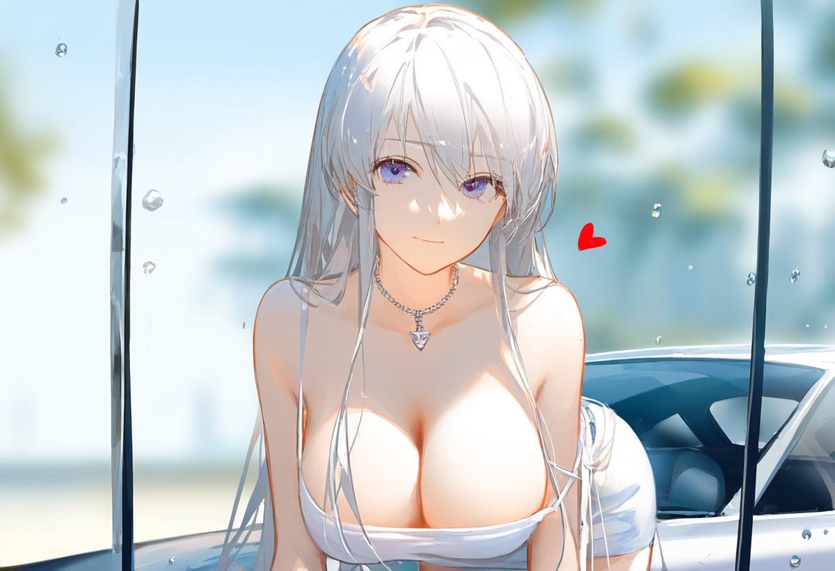 This is a pixiv picture whose title is girl and car.