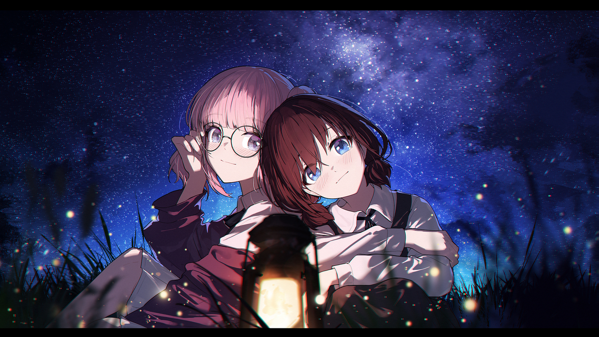 This is a pixiv picture whose title is 一起看星星😋.