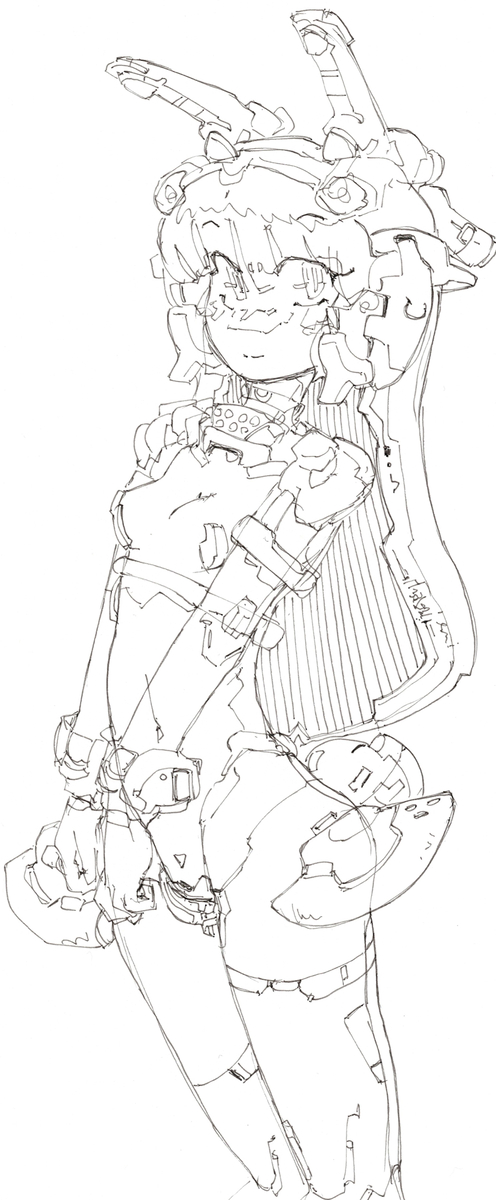 This is a pixiv picture whose title is メカ娘241111.
