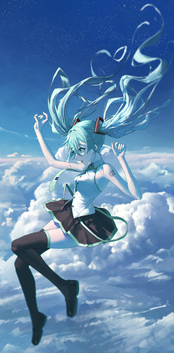 This is a pixiv picture whose title is 初音ミク.