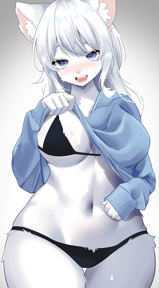 This is a pixiv picture whose title is お腹を描きたかった🐱.