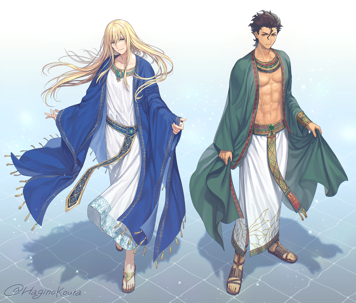 This is a pixiv picture whose title is フィン＆ディルムッド（オアシス・ナイト衣装）.