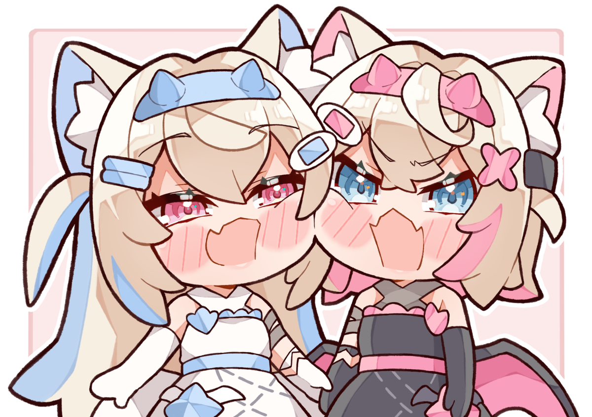 This is a pixiv picture whose title is 👼😈.