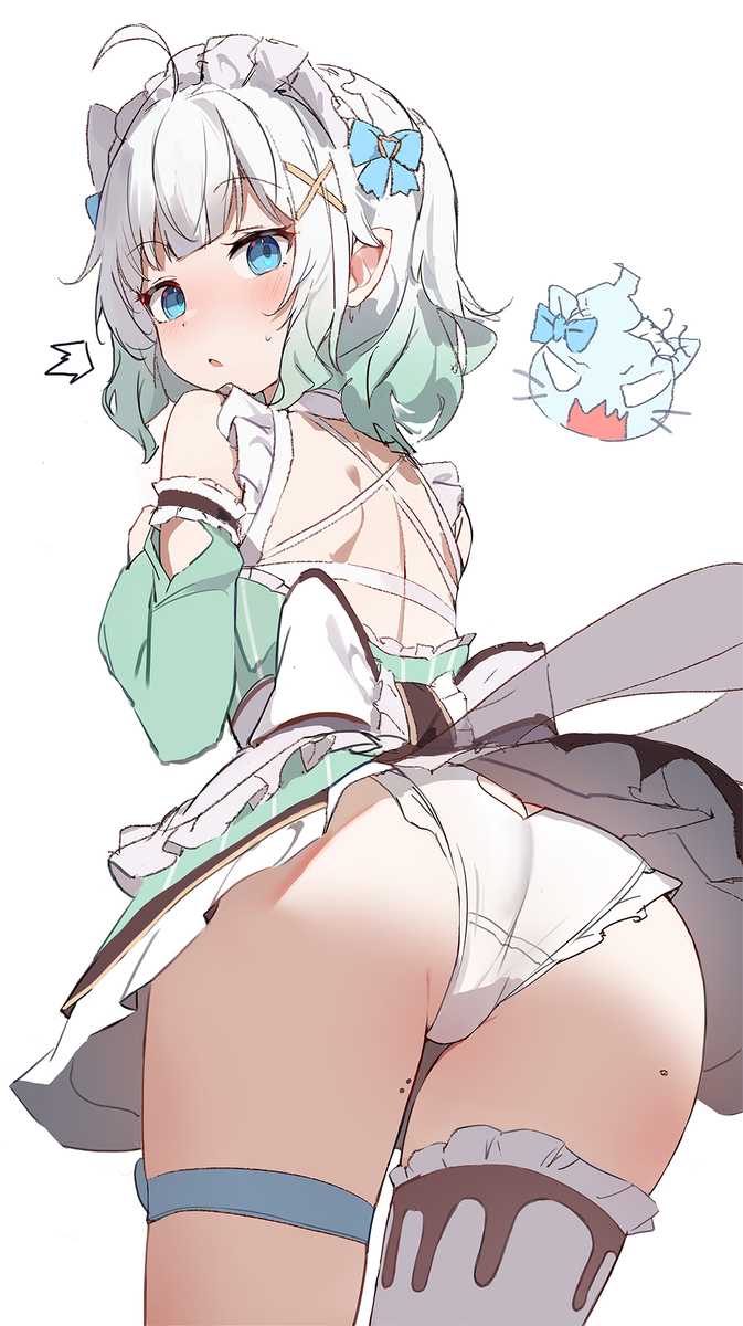 This is a pixiv picture whose title is Maid Mint.