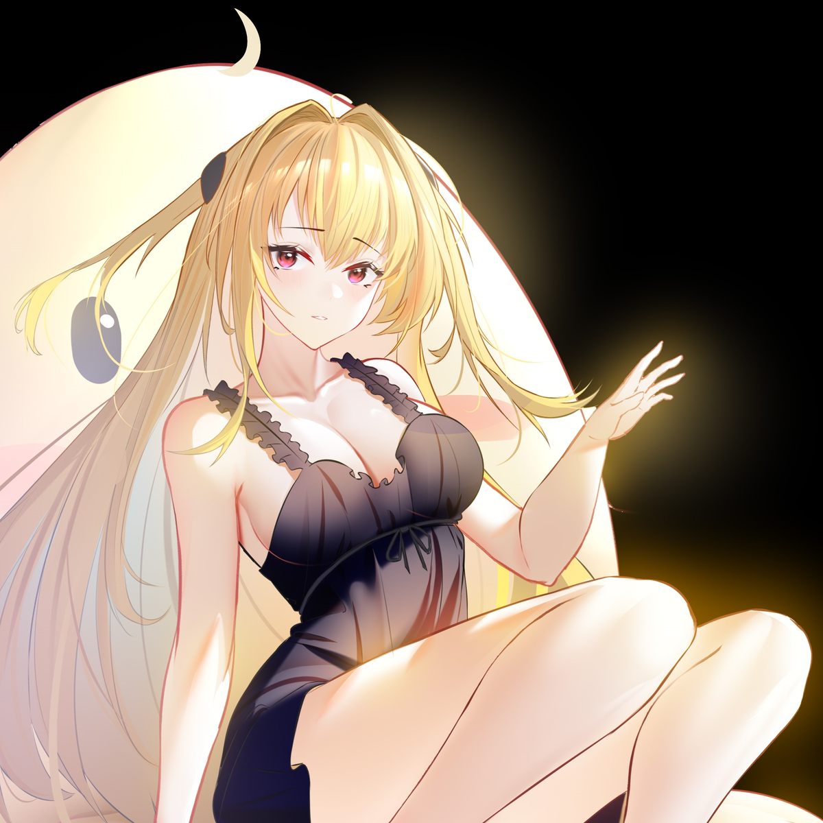 This is a pixiv picture whose title is 出包王女联动.