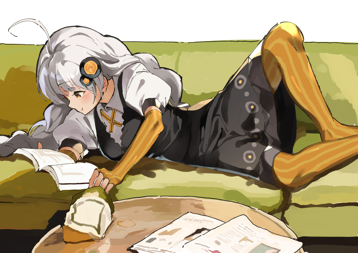 This is a pixiv picture whose title is 読書の秋.