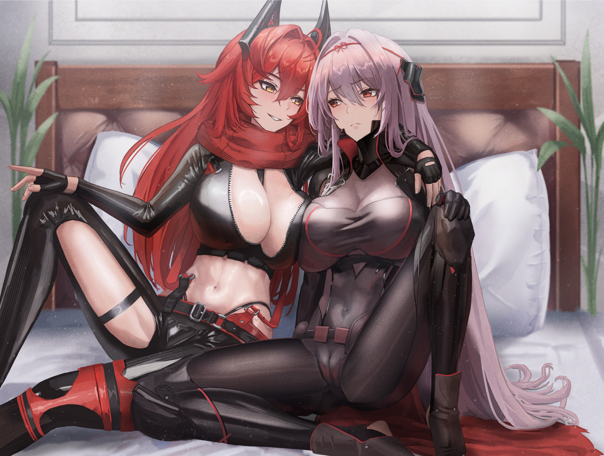 This is a pixiv picture whose title is レッドフード×紅蓮：ブラックシャドウ.