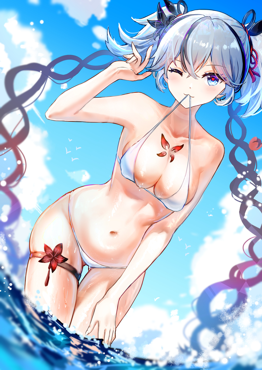 This is a pixiv picture whose title is 泳装椿.