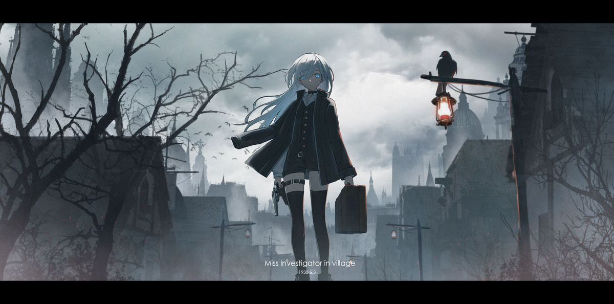 This is a pixiv picture whose title is Miss Investigator in village.