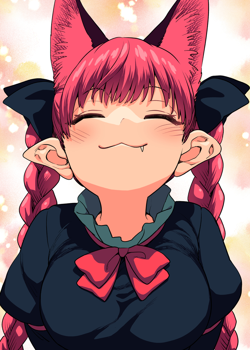 This is a pixiv picture whose title is あごを差し出すお燐.