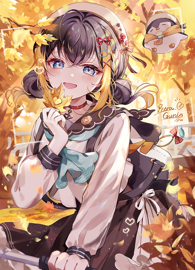 This is a pixiv picture whose title is Autumn penguin 🧡.