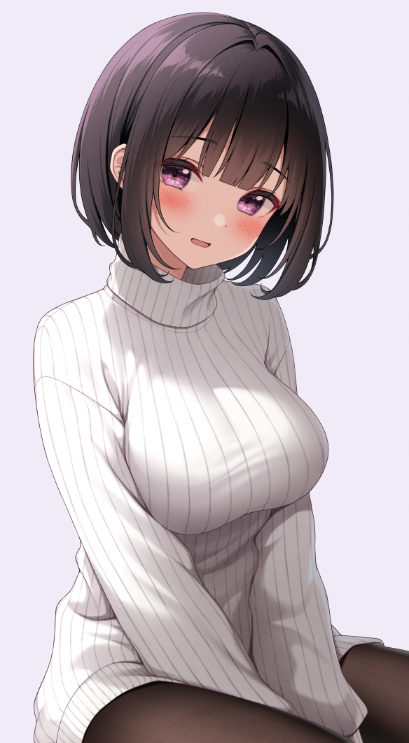 This is a pixiv picture whose title is 白ニットの井上さん.