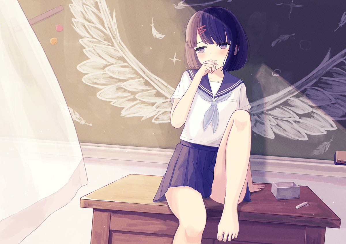 This is a pixiv picture whose title is 手描きの翼.